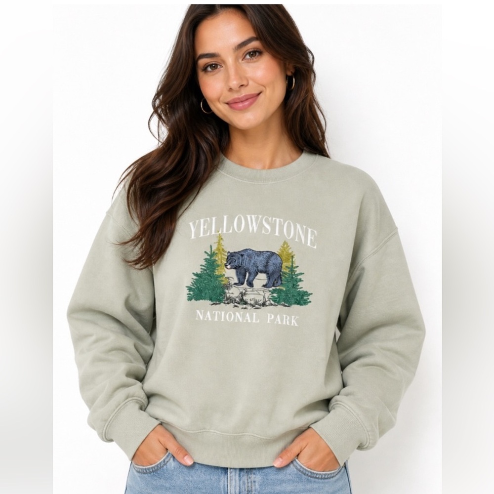 Yellowstone Sweatshirt S Cozy Green